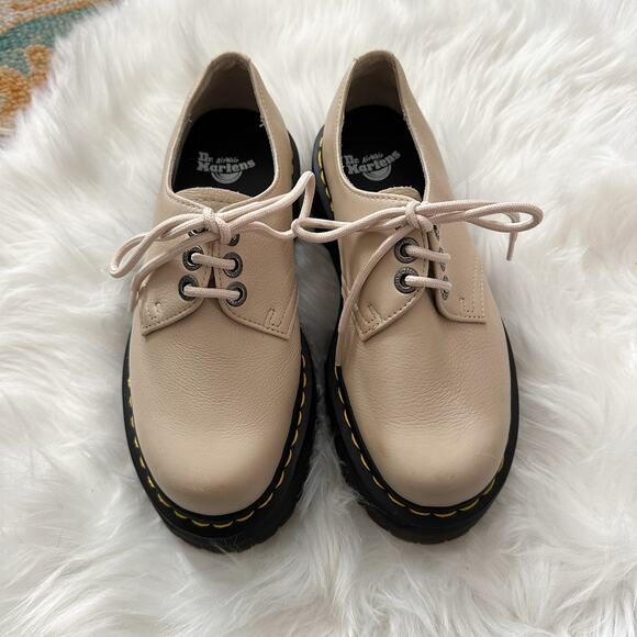 Dr. Martens 1461 II Pisa Leather Platform Shoes in Parchment Beige Size 6 - Picture 5 of 6